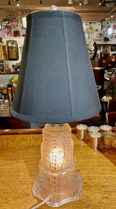  Marius Ernest Sabino Sabino Art Deco Stepped Glass Table Lamp French - 1885995