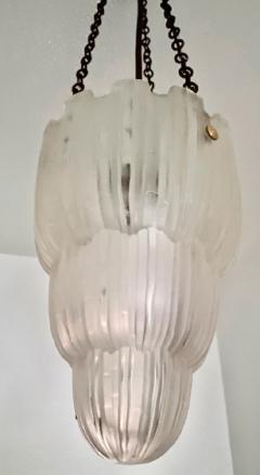  Marius Ernest Sabino Sabino French Art Deco Chandelier Ceiling Lamp 1930s - 3794213