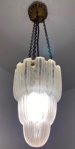  Marius Ernest Sabino Sabino French Art Deco Chandelier Ceiling Lamp 1930s - 3794214