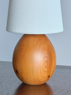  Marksl jd Marksl jd Pair of Oval Table Lamps in Solid Pine Organic Modern Sweden 1960s - 3481080