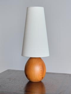  Marksl jd Marksl jd Pair of Oval Table Lamps in Solid Pine Organic Modern Sweden 1960s - 3481081