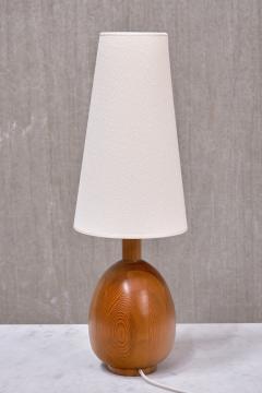  Marksl jd Marksl jd Pair of Oval Table Lamps in Solid Pine Organic Modern Sweden 1960s - 3939117