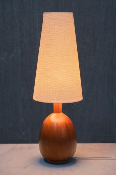  Marksl jd Marksl jd Pair of Oval Table Lamps in Solid Pine Organic Modern Sweden 1960s - 3939120