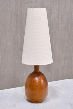  Marksl jd Marksl jd Pair of Oval Table Lamps in Solid Pine Organic Modern Sweden 1960s - 3939122