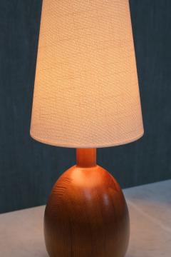  Marksl jd Marksl jd Pair of Oval Table Lamps in Solid Pine Organic Modern Sweden 1960s - 3939124