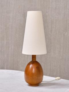  Marksl jd Marksl jd Pair of Oval Table Lamps in Solid Pine Organic Modern Sweden 1960s - 3939125