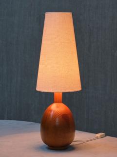  Marksl jd Marksl jd Pair of Oval Table Lamps in Solid Pine Organic Modern Sweden 1960s - 3939126