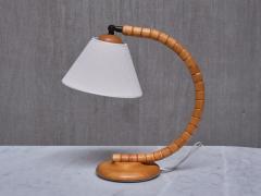  Marksl jd Marksl jd Sculptural Adjustable Table Lamp in Beech Sweden 1960s - 3700509