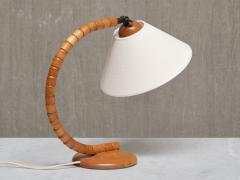  Marksl jd Pair of Marksl jd Sculptural Adjustable Table Lamps in Beech Sweden 1960s - 3939134