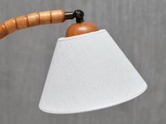  Marksl jd Pair of Marksl jd Sculptural Adjustable Table Lamps in Beech Sweden 1960s - 4334476