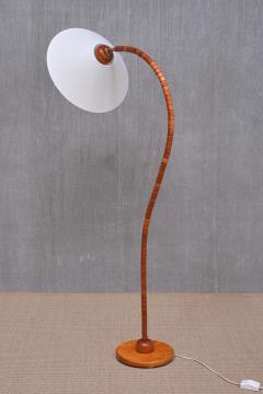  Marksl jd Sculptural Marksl jd Floor Lamp in Beech Wood Sweden 1960s - 3866168