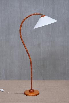  Marksl jd Sculptural Marksl jd Floor Lamp in Beech Wood Sweden 1960s - 3866169