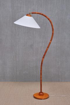  Marksl jd Sculptural Marksl jd Floor Lamp in Beech Wood Sweden 1960s - 3866171