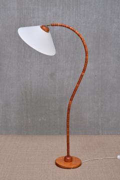  Marksl jd Sculptural Marksl jd Floor Lamp in Beech Wood Sweden 1960s - 3866172