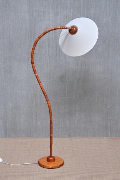  Marksl jd Sculptural Marksl jd Floor Lamp in Beech Wood Sweden 1960s - 3866173