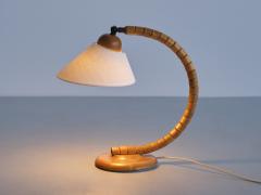  Marksl jd Sculptural Pair of Adjustable Marksl jd Table Lamps in Beech Sweden 1960s - 3335189