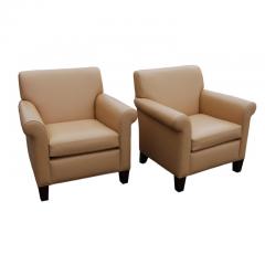  Martin Brattrud Co Pair Martin Brattrud Leather Collection Lounge Chairs - 2667224