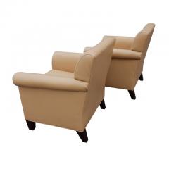  Martin Brattrud Co Pair Martin Brattrud Leather Collection Lounge Chairs - 2667227
