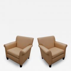  Martin Brattrud Co Pair Martin Brattrud Leather Collection Lounge Chairs - 2672115