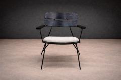  Martin Eisler Carlo Hauner Armchair in Metal Wood in ebony finish Carlo Hauner Martin Eisler 1950s - 4550940