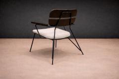  Martin Eisler Carlo Hauner Armchair in Metal Wood in ebony finish Carlo Hauner Martin Eisler 1950s - 4550942