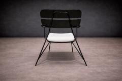  Martin Eisler Carlo Hauner Armchair in Metal Wood in ebony finish Carlo Hauner Martin Eisler 1950s - 4550943