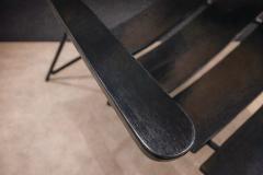  Martin Eisler Carlo Hauner Armchair in Metal Wood in ebony finish Carlo Hauner Martin Eisler 1950s - 4550945