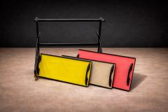  Martin Eisler Carlo Hauner Bar Cart in Hardwood by Carlo Hauner Martin Eisler for Moveis Artesanal - 4546751