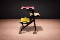  Martin Eisler Carlo Hauner Bar Cart in Hardwood by Carlo Hauner Martin Eisler for Moveis Artesanal - 4546752