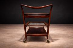  Martin Eisler Carlo Hauner Bar Cart in Rosewood Glass Carlo Hauner and Martin Eisler 1950s - 4546564