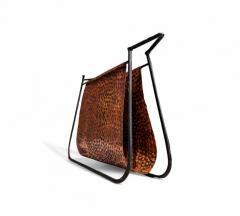  Martin Eisler Carlo Hauner Magazine Rack in Copper and painted metal Forma 1950s Lot 670 - 4347475
