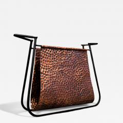  Martin Eisler Carlo Hauner Magazine Rack in Copper and painted metal Forma 1950s Lot 670 - 4351263