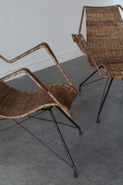  Martin Eisler Carlo Hauner Rattan Armchairs by Martin Eisler and Carlo Hauner for Forma 1950 - 4471052