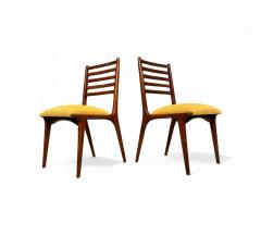  Martin Eisler Carlo Hauner Set of 2 Chairs in Rosewood Yellow upholstery Carlo Hauner 1950s Lot 254A - 4386589