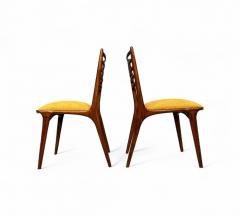  Martin Eisler Carlo Hauner Set of 2 Chairs in Rosewood Yellow upholstery Carlo Hauner 1950s Lot 254A - 4386590
