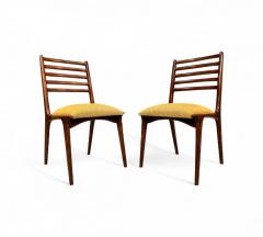  Martin Eisler Carlo Hauner Set of 2 Chairs in Rosewood Yellow upholstery Carlo Hauner 1950s Lot 254A - 4386594