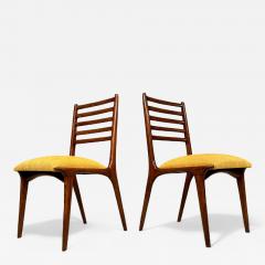  Martin Eisler Carlo Hauner Set of 2 Chairs in Rosewood Yellow upholstery Carlo Hauner 1950s Lot 254A - 4393889