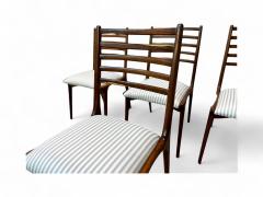  Martin Eisler Carlo Hauner Set of 4 Chairs in Rosewood Striped upholstery Carlo Hauner 1950s Lot 254 - 4150947