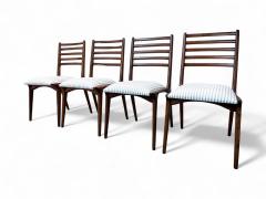  Martin Eisler Carlo Hauner Set of 4 Chairs in Rosewood Striped upholstery Carlo Hauner 1950s Lot 254 - 4150950