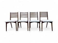  Martin Eisler Carlo Hauner Set of 4 Chairs in Rosewood Striped upholstery Carlo Hauner 1950s Lot 254 - 4150951