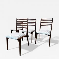  Martin Eisler Carlo Hauner Set of 4 Chairs in Rosewood Striped upholstery Carlo Hauner 1950s Lot 254 - 4196297