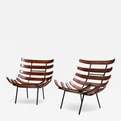  Martin Eisler Carlo Hauner Set of Two Costela Lounge Chairs by M Eisler and C Hauner Brazil 1950s - 4088257