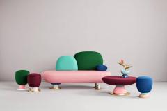  Masquespacio Toadstool Collection Ensemble Sofa Table and Puffs Masquespacio - 1295094