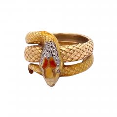  Masriera Masriera 18K Enamel Snake Ring - 3572129