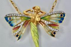  Masriera Masriera Plique a Jour Winged Lady Brooch and Pendant - 3455183