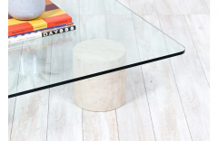  Massimo Lella Vignelli Massimo Lella Vignelli Metafora Italian Travertine Stone Coffee Table - 2866858