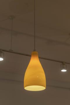  Massimo Lella Vignelli Murano Yellow Cased Glass Pendant Lamp - 3701574