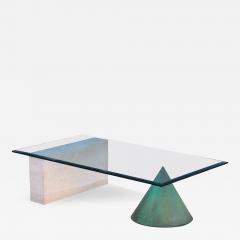  Massimo and Lella Vignelli Massimo Lella Vignelli for Casigliani Kono Coffee Table in Travertine Copper - 3563768