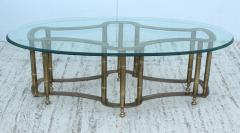  Mastercraft 1970s Mastercraft Racetrack Brass Coffee Table - 2322634