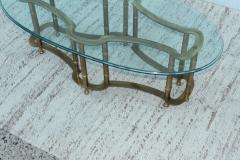  Mastercraft 1970s Mastercraft Racetrack Brass Coffee Table - 2322636